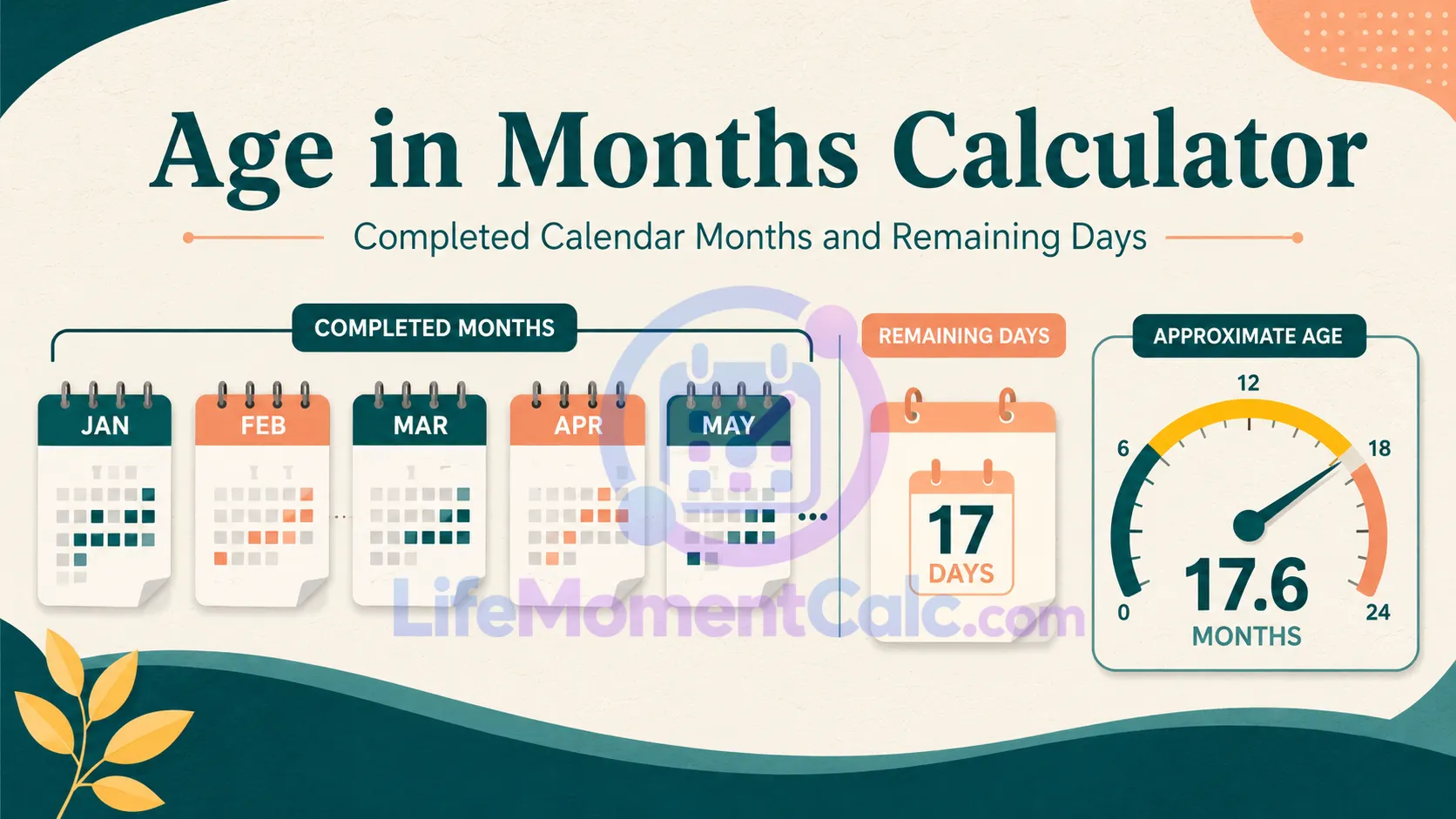 Read more about the article Age in Months Calculator – Calendar Months and Days