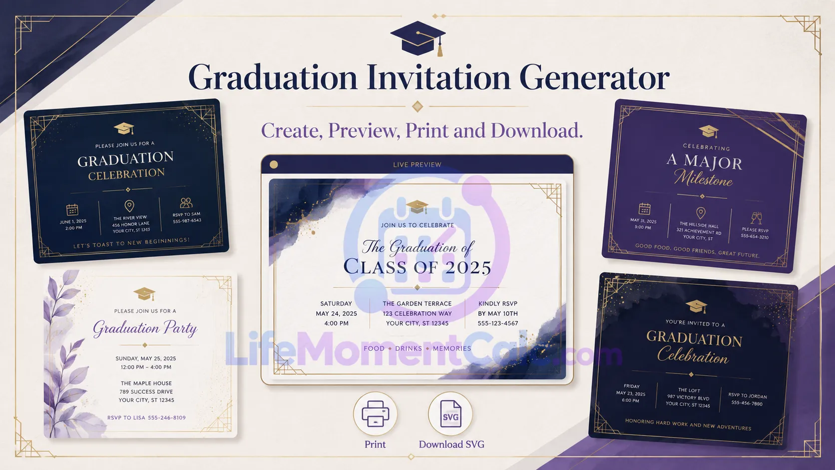 Read more about the article Graduation Invitation Generator – Create and Download